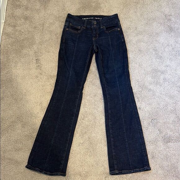 American Eagle Curvy Kick Boot Jeans Size 00 Short - Picture 1 of 12